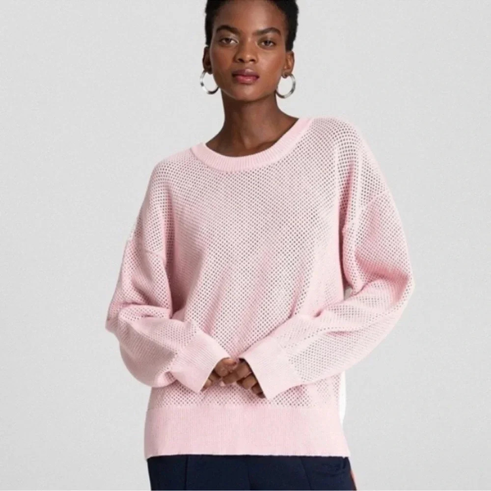 A.L.C Alana Mesh Sweater oversized luxury feminine Coastal cool